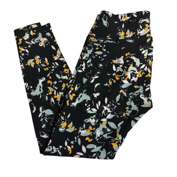 Sweaty Betty Power Leggings Full Length Black Yellow Light Teal Yellow Size 8-10 - Picture 3 of 5